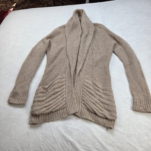 Holistia Alpaca Blend Tan Duster Cardigan with Pockets Women’s Size M - Picture 7 of 10